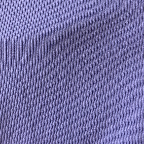 Purple ribbed tee - Picture 3 of 3